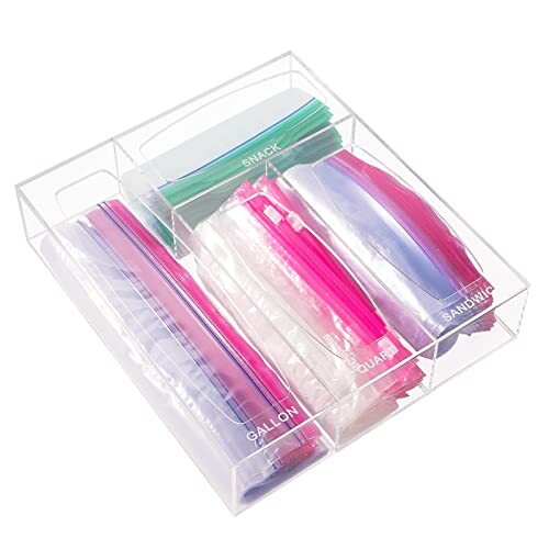 Acrylic Bags Storage Organizer - Baggie Bags Drawer Organizer & Plastic Clear