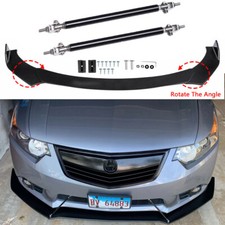 Car Front Bumper Lip Splitter Spoiler + Strut Rods For Acura ILX 2013-2021