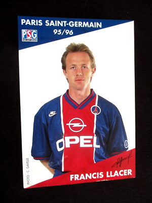 Carte Postale PSG – Llacer – Paris SG Saison 1994-95 – Très Bon état