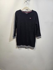 TOMMY HILFIGER Women's Round Neck Pullover Jumper Sweater Black Size M