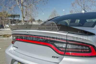 For 15-23 Dodge Charger Extended SRT Style Glossy Rear Wing Spoiler Wickerbill