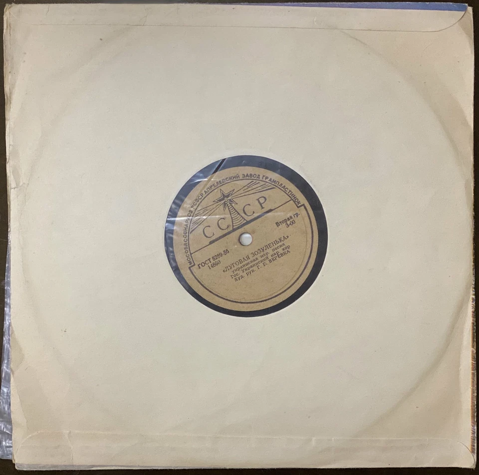 Ukrainiane Gramothone Record - PRODAY, MYLYY, SYVI BYCHKY / LUGOVAYA ZOZULEN'KA  - Image 3 of 4