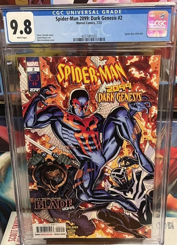 2023 Marvel Spider-Man 2099: Dark Genesis #2 Intro Blade 2099 CGC Graded 9.8