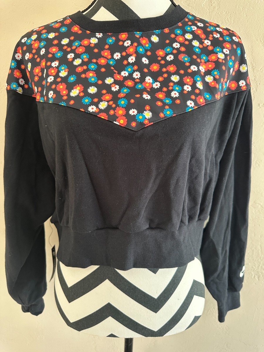 nike heritage floral crew sweater