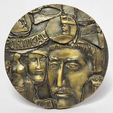 ARTE/STORIA DEL PORTOGALLO Squisita medaglia in bronzo del maestro MARTINS CO...