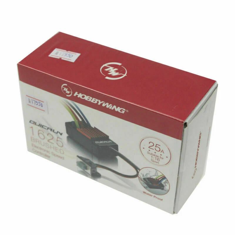 Hobbywing QuicRun 1625 25A Brushed ESC Speed Controller For 1:10 /1:18 1:16 Car - Image 4 of 4