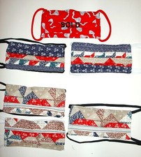 Choose Facemasks TIES QUILT print blue or beige