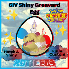 Greavard ✨ SHINY 6IV EGG ✨ Pokemon Scarlet & Violet ✨ TEAL MASK DLC ✨