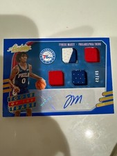 2020 Absolute Tools Of The Trade Tyrese Maxey Rookie Patch Auto Blue /49 4 Patch