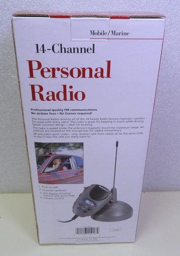 Mobile / Marine 14-Channel Personal Radio - RadioShack 21-1850 NOS - Zdjęcie 2 z 2