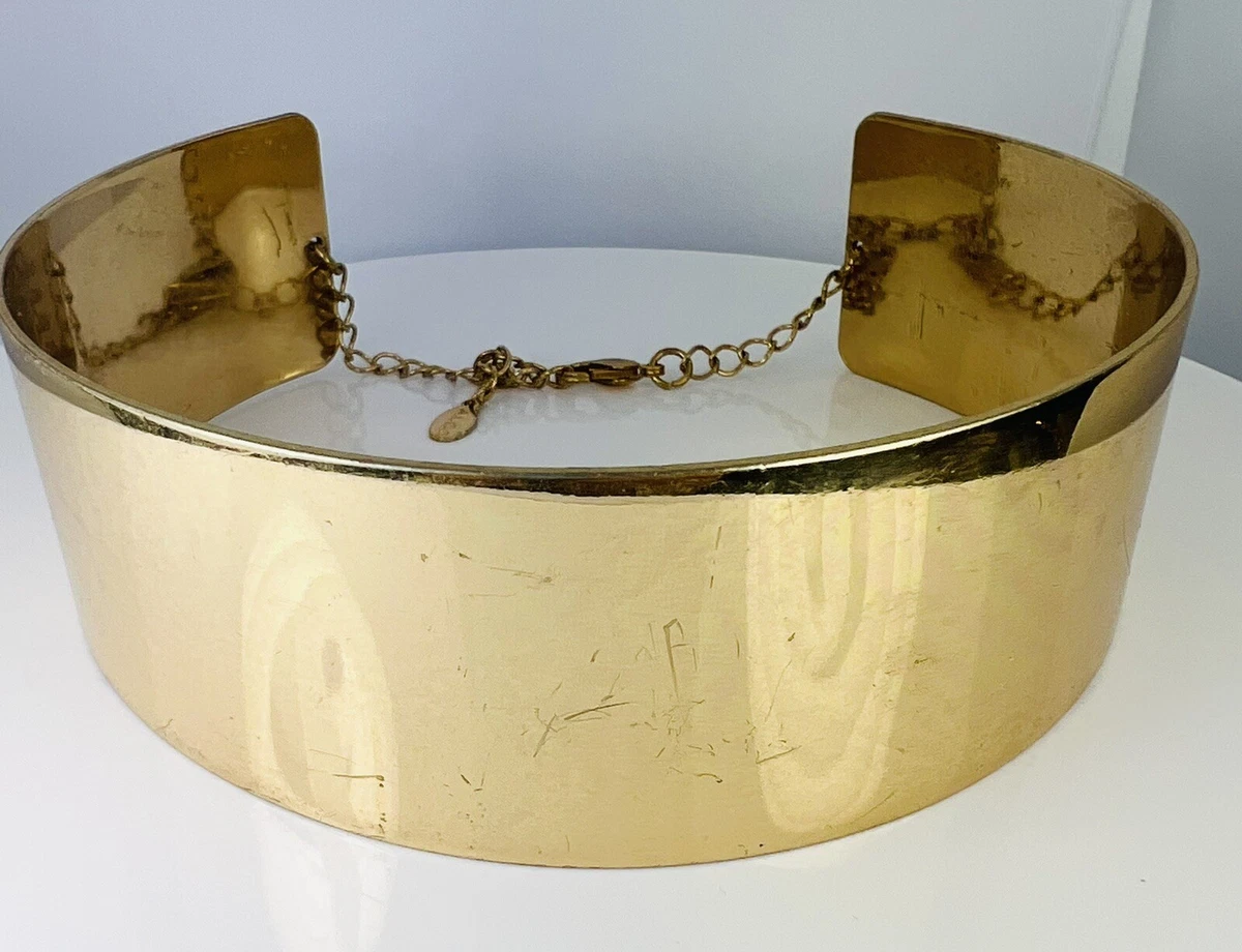 Thick gold choker hotsell necklace