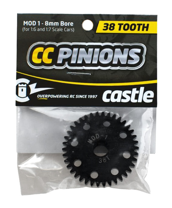 Castle-Creations 010-0065-35 Castle Creations - CC Pinion 38T - Mod1.0 - 8Mm Bo