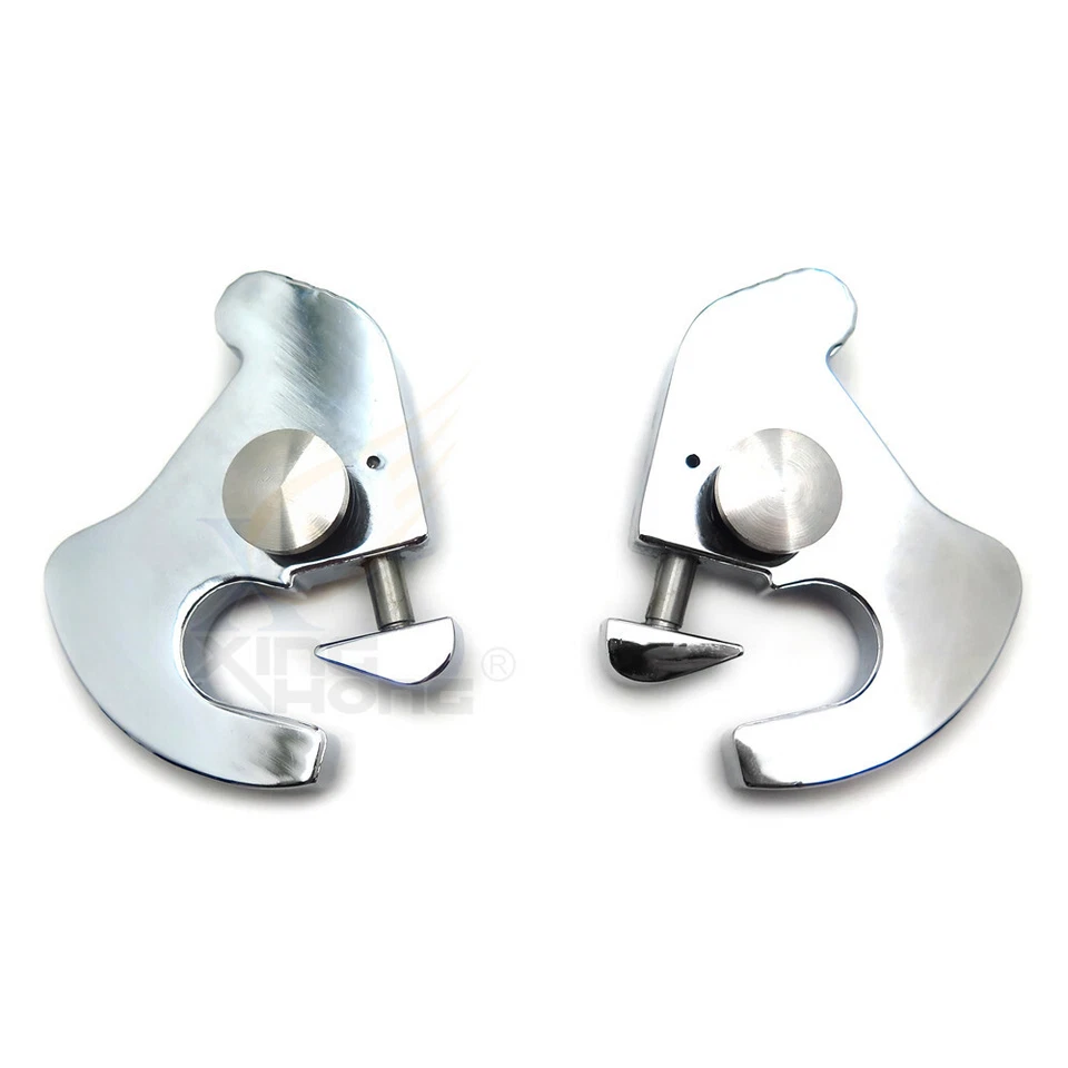 Kit de montaje de clip de pestillo para portaequipajes Sissy Bar desmontable para Harley Touring cromado Foto 2 de 4