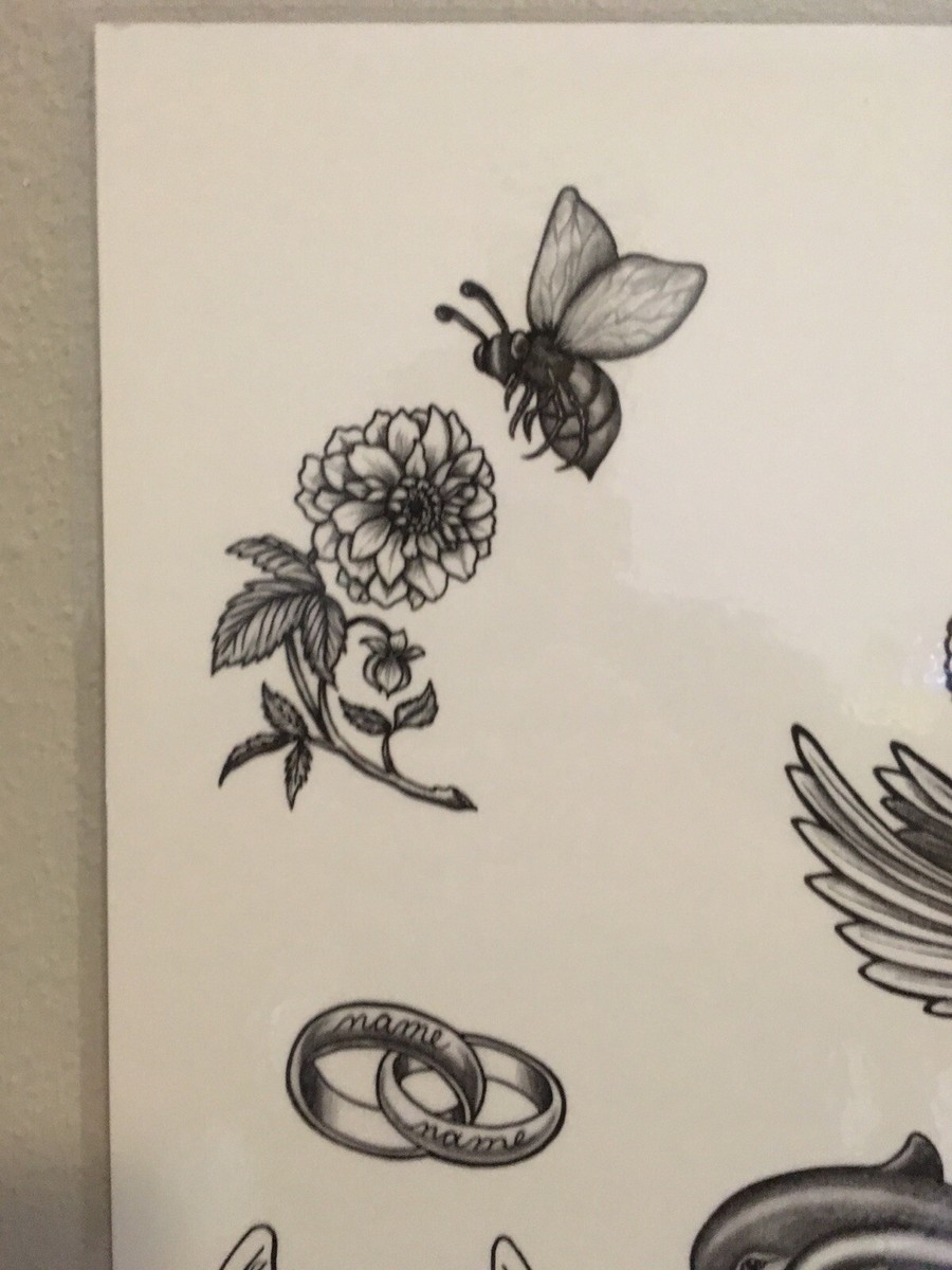 Tattoo Flash Single Sheet Print by Angel Flash Various