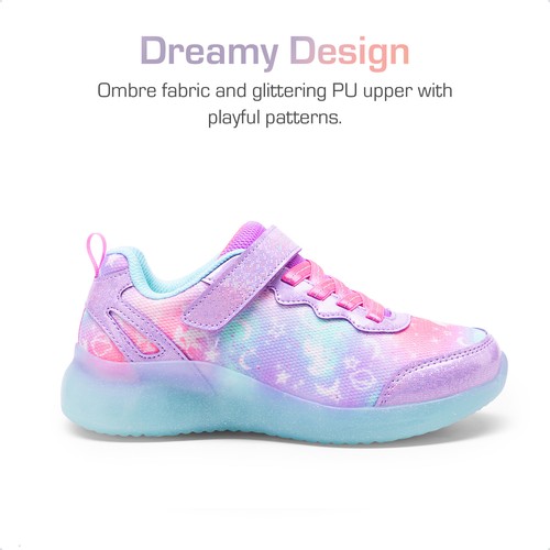 Dream Pairs Kids Girls Jelly Soles Fashion Sneakers Light up Walking Shoes - Picture 18 of 24