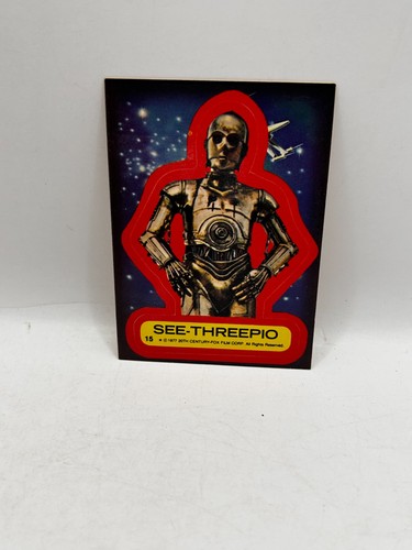 1977 Topps Star Wars Stickers #15 See-Threepio — Raw