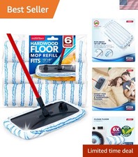 Microfiber Mop Refills 15x8 Inches, 6-Pack Mop is Not Included
