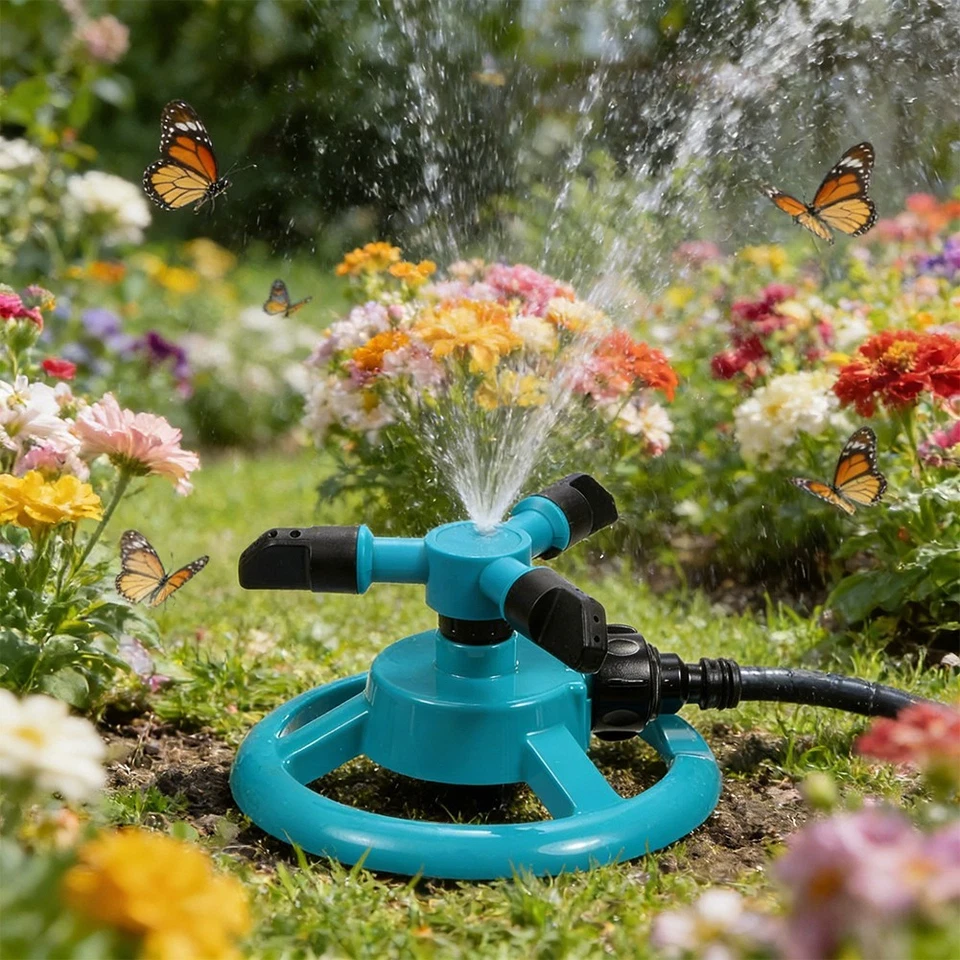 Arroseur Rotatif ABS pour Cour Pelouse Jardin Irrigation et Jeu d'Eau ��t�� - Photo 3/4