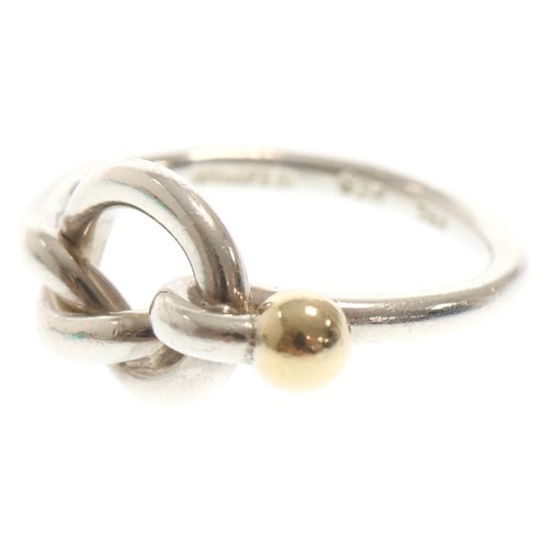 TIFFANY&CO Tiffany Love Knot Ring Yellow Gold Silver Used 6fb624eec226c0fa208695