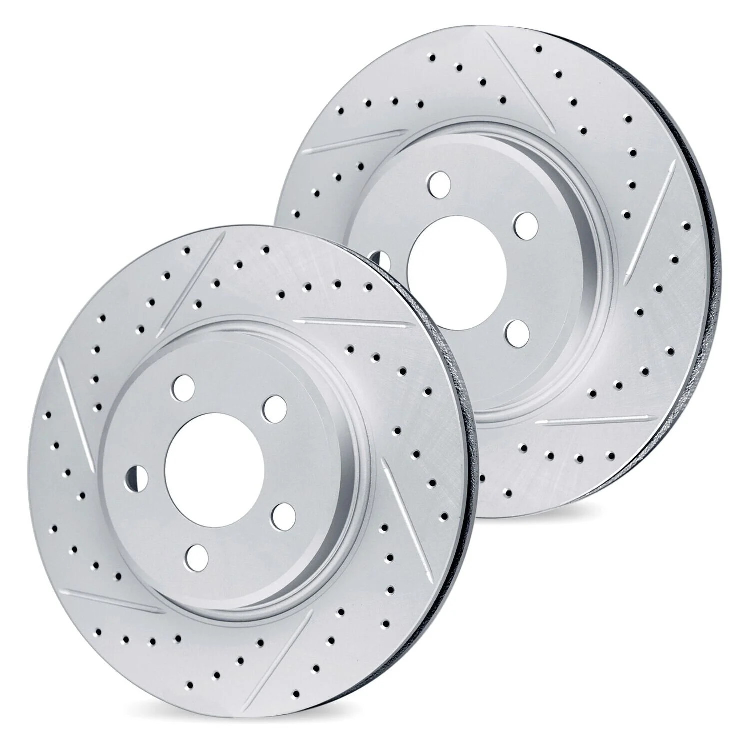 For Bentley Continental 04-18 R1 Concepts Drilled & Slotted Rear Brake Rotor Set