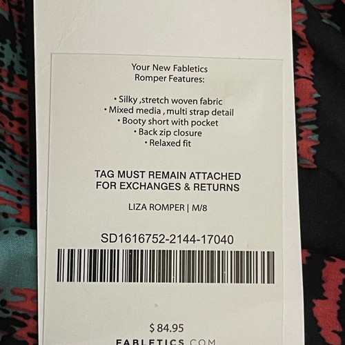 Neu Fabletics Strampler Rot/Schwarz Digitaldruck M - Bild 7 von 10