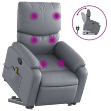 Stand up Massage Recliner Chair Power Lift for Elderly Faux Leather vidaXL