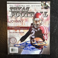 Johnny Manziel Signed Dave Campbell Magazine Texas A&M Aggies Beckett COA