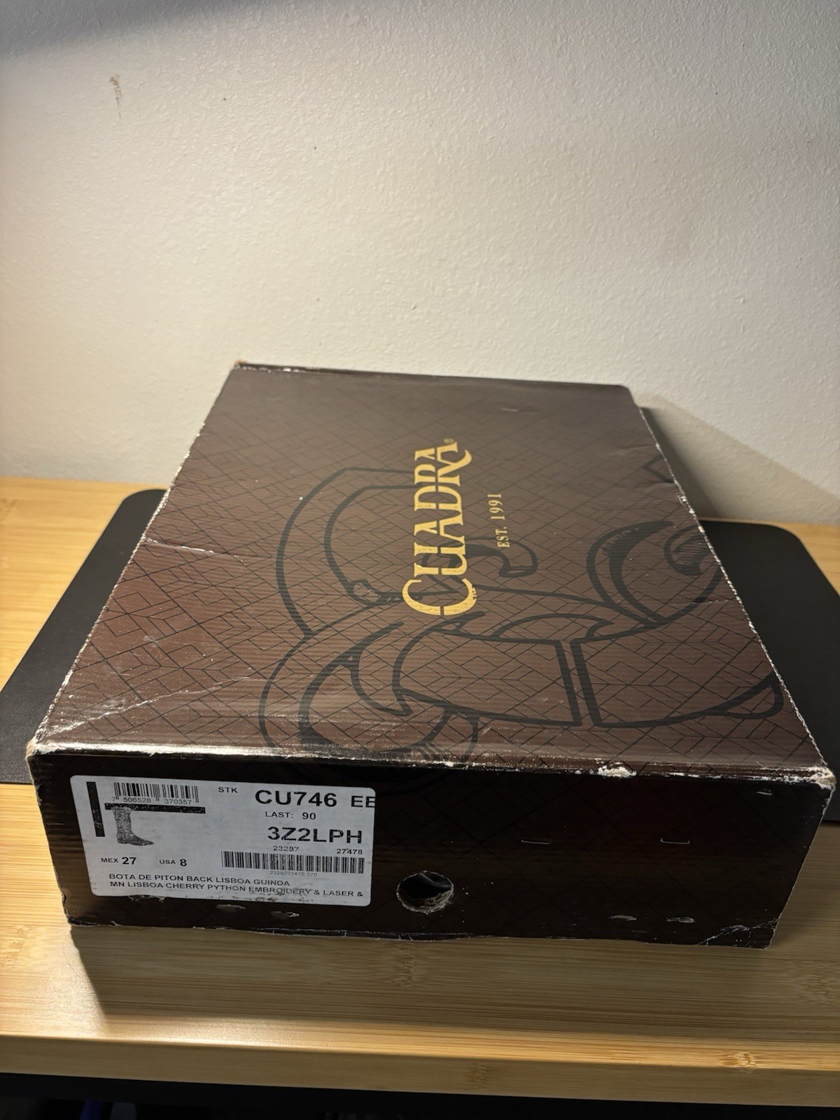 Cuadra Men's Lisboa Cherry Python & Laser Square … - image 17