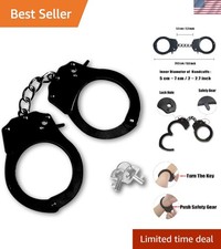 Adjustable Metal Handcuffs with Keys - Ultimate Party Props for All Ages