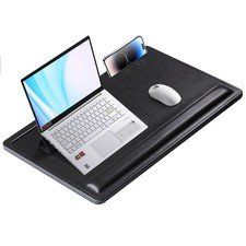 Leather Lap Desk with Memory Foam Cushion 24x16 Inches- Adjustable Portable L...