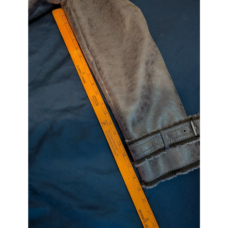 Jaqueta feminina Laundry by Shelli Segal XL couro sintético casaco shearling - Imagem 4 de 4