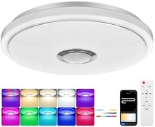 60W Plafonnier Rond LED Dimmable Changement de Couleur RGB Lampe de Plafond