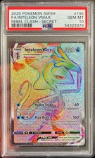 2020 Pokemon Rebel Clash Inteleon Vmax Secret Rainbow FA 195/192 PSA 10 Gem Mint on eBay