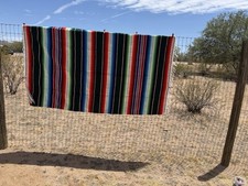Mexican Serape Blanket 58  X 44  