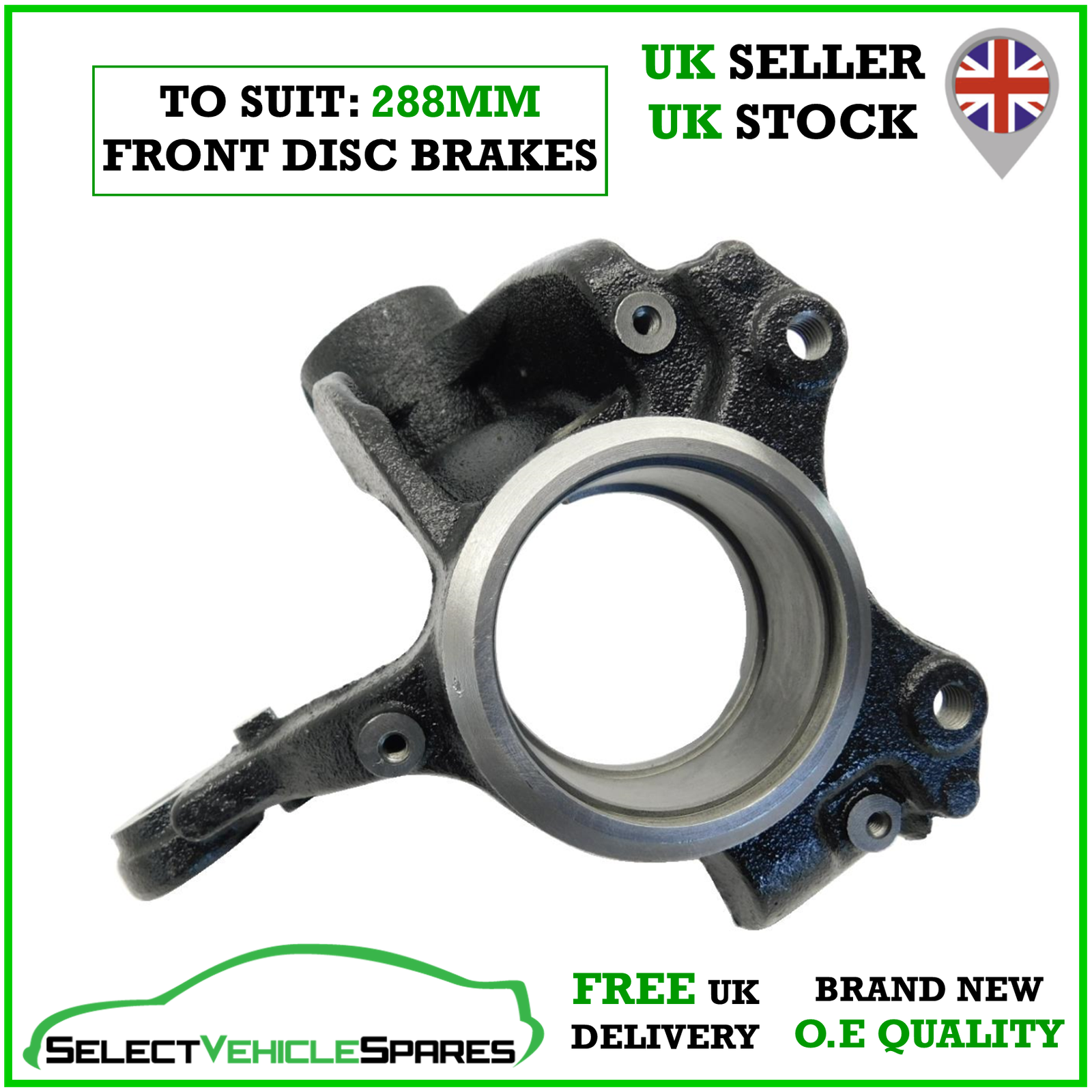NEW SKODA FABIA MK3 DRIVERS FRONT HUB WHEEL BEARING HOUSING (288MM DISC) 2015-21