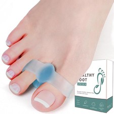Gel Toe Spacers Big Toe Separators Bunion Relief Hallux Valgus 2 Pack Blue