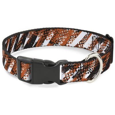 Plastic Clip Collar Grunge Tread Orange Medium 11-16.5'' (US IMPORT)