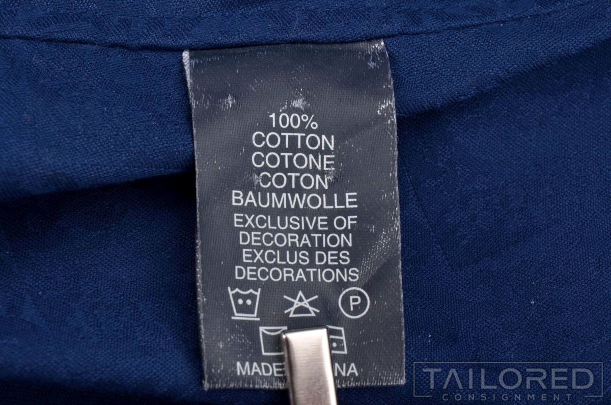 ROBERT GRAHAM Solid Blue Shadow Print 100% Cotton… - image 7