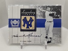 2000 UD Yankee Legends Hank Bauer GOLD Legendary Lumber Game Used Bat A
