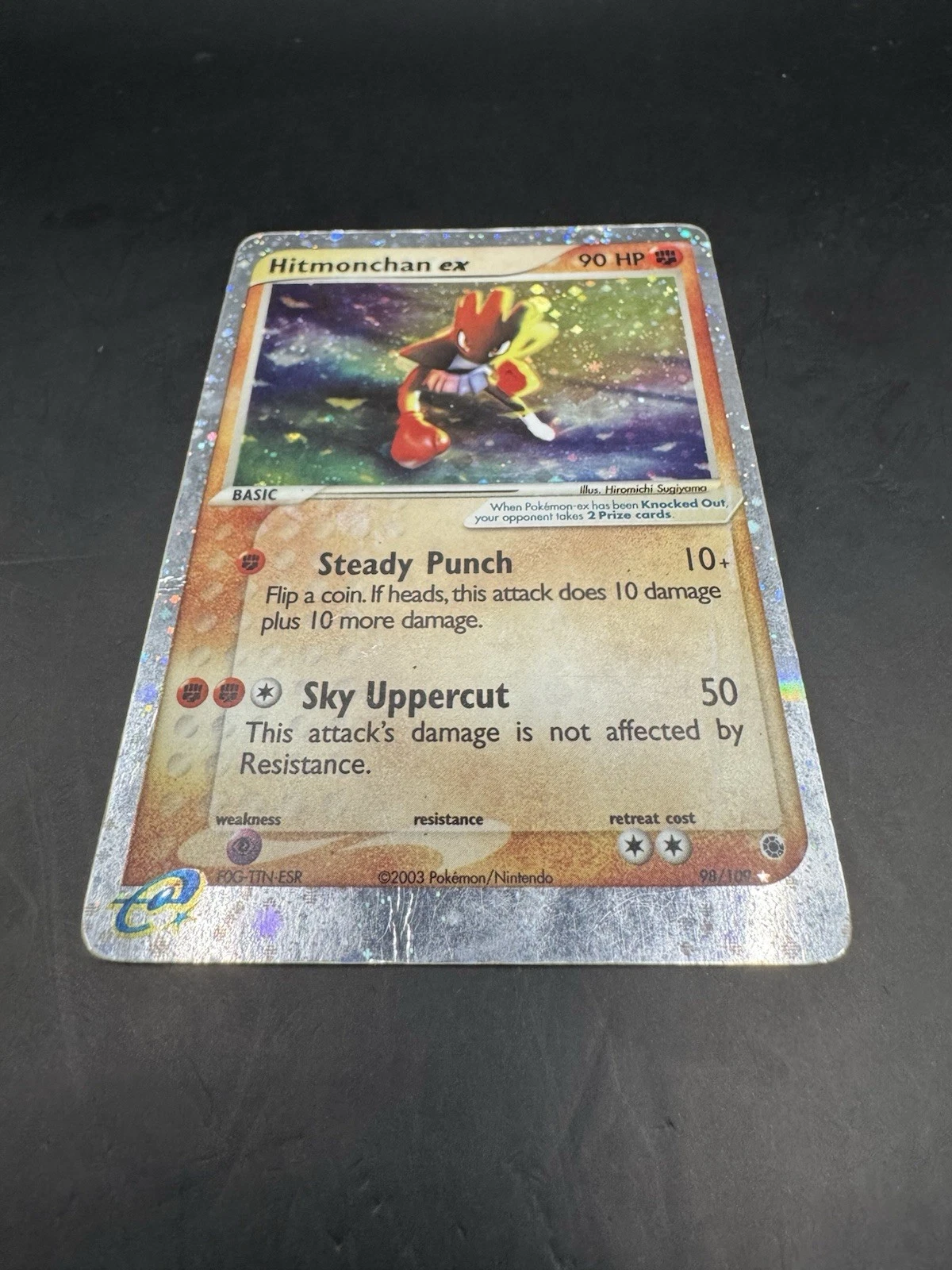 Pokemon Hitmonchan EX Ruby And Sapphire Holo Ultra Rare Card 98/109
