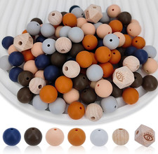 120 PCS 15Mm Silicone Beads Kit, Silicone Beads for Keychain Making, for Pens, L
