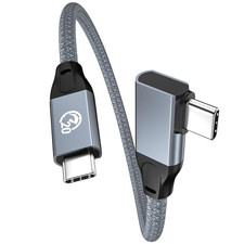 6 Inch USB C to USB C Cable Right Angle, 0.5Ft Short USB-C Cable 100W, USBC 3.2