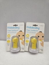 Frida Baby Double Sided Finger Toothbrush Manual Yellow 3 Months 2 Pack