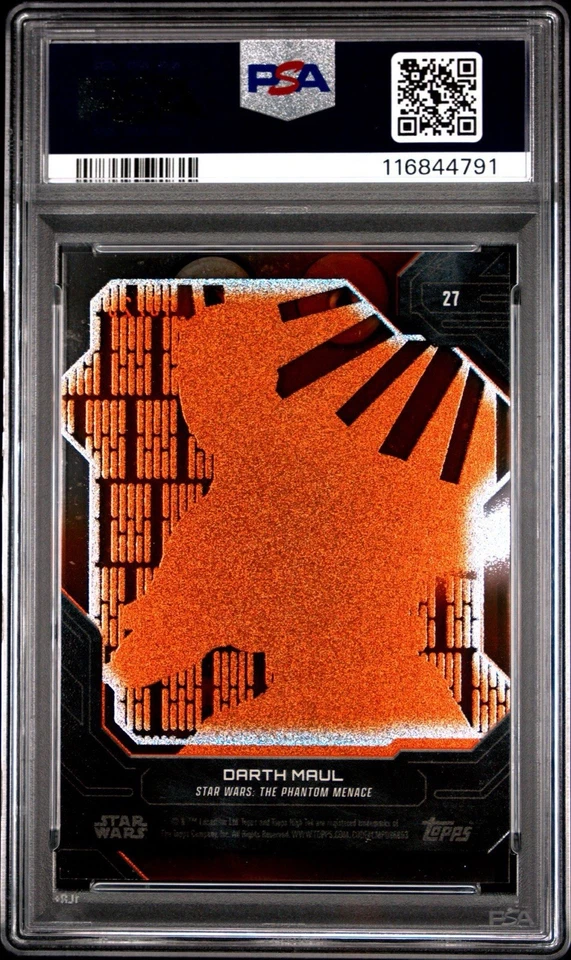 2024 High Tek Star Wars Darth Maul #27 Orange Diffractor /25 PSA 9 - Image 2 of 2