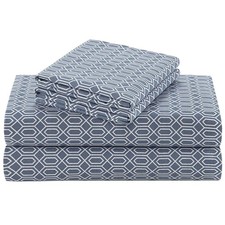 Comfort Spaces 100 Cotton Sheets Twin XL, Breathable, Naturally Cool Cotton S...