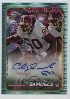 2024 Topps Chrome Aqua Sonar Refractor 24/199 Chris Samuels #BA-CSA Auto 1sn2