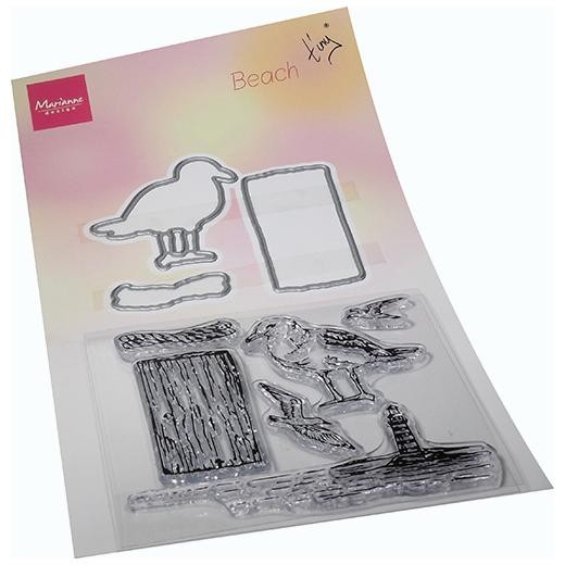 Marianne Design Clear Stamps & Cutting Dies - Tiny's Beach TC0883