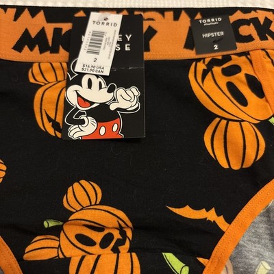 Torrid Disney Mickey Mouse Pumpkins Halloween Cotton Hipster Panty 2  18/20 NWT