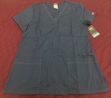 DICKIES GENFLEX Pullover Scrubs NAVY BLUE - SIZE MEDIUM DK800 -NEW w/TAGS-