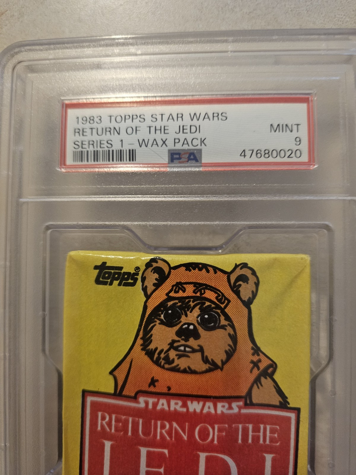 1983 STAR WARS ROTJ TOPPS PSA 9 & PSA 8 SERIES 1- 4 WAX PACK LOT MINT Vintage view 11